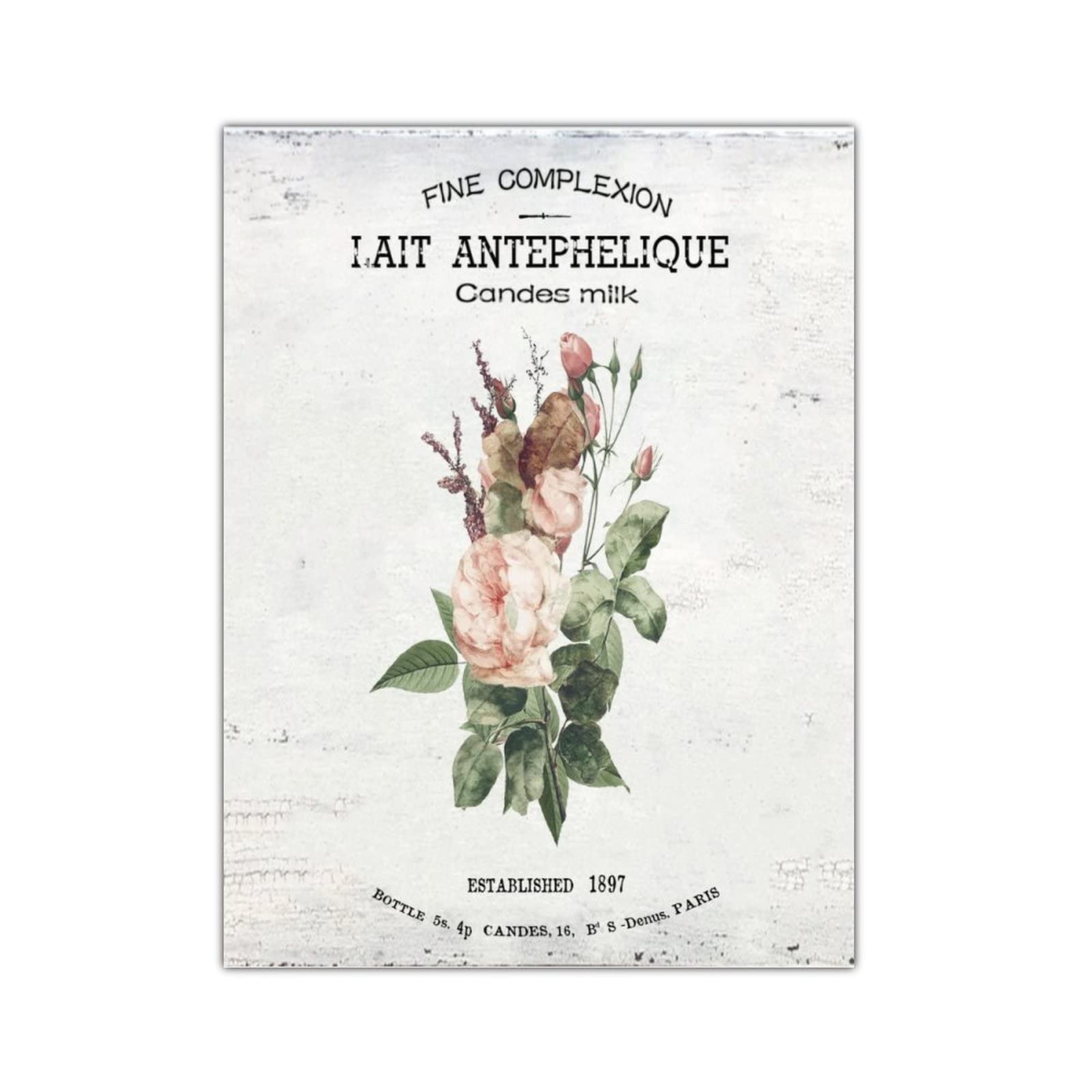 Plaque en bois vintage bouquet de fleurs françaises rustiques panneau personnalisé Paris