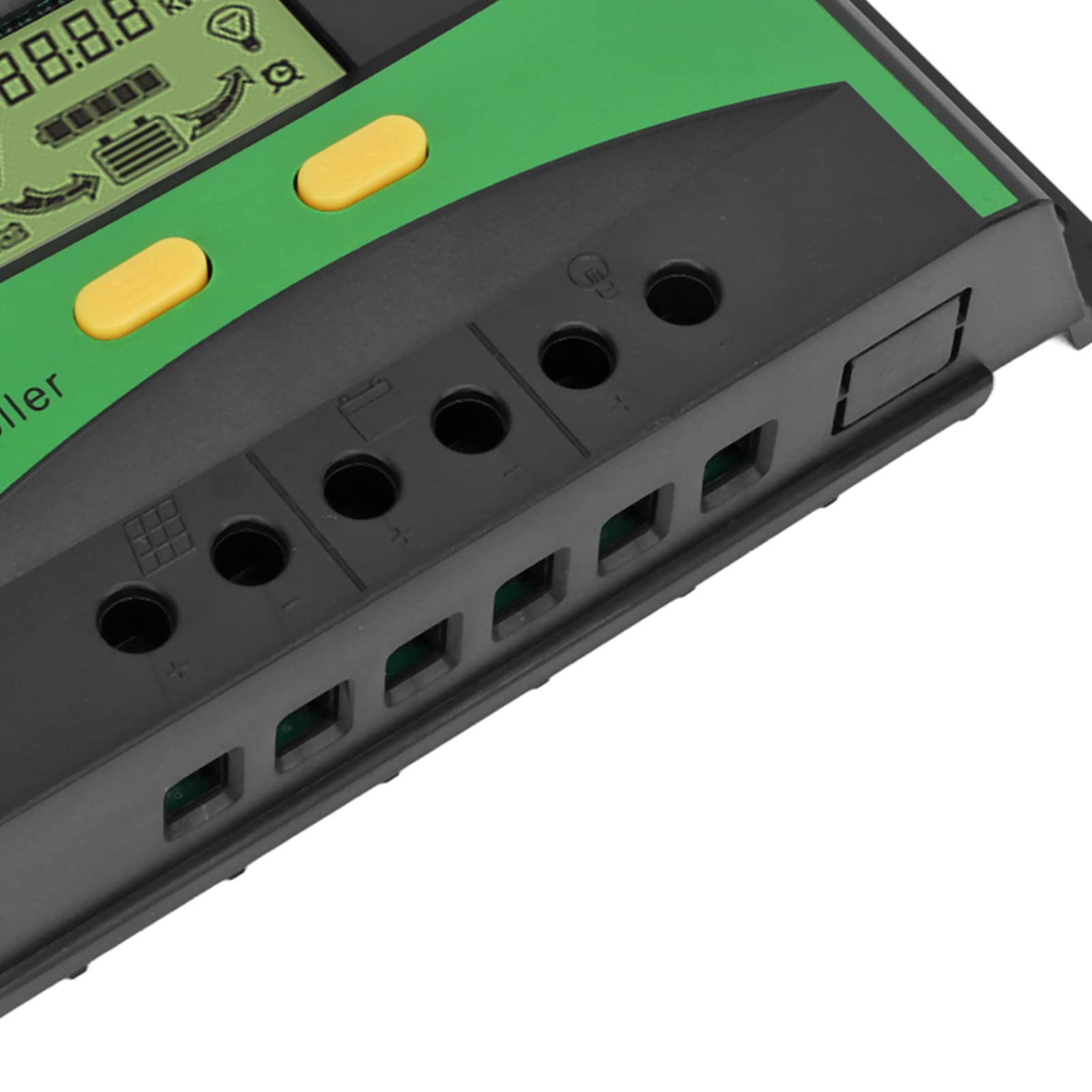 Regolatore di Carica Solare Riconoscimento Automatico Regolatore Intelligente a Doppia Tensione per Sistemi di Energia Solare PVC MG Lega di Alluminio 1 unità (60a-12V/24V)