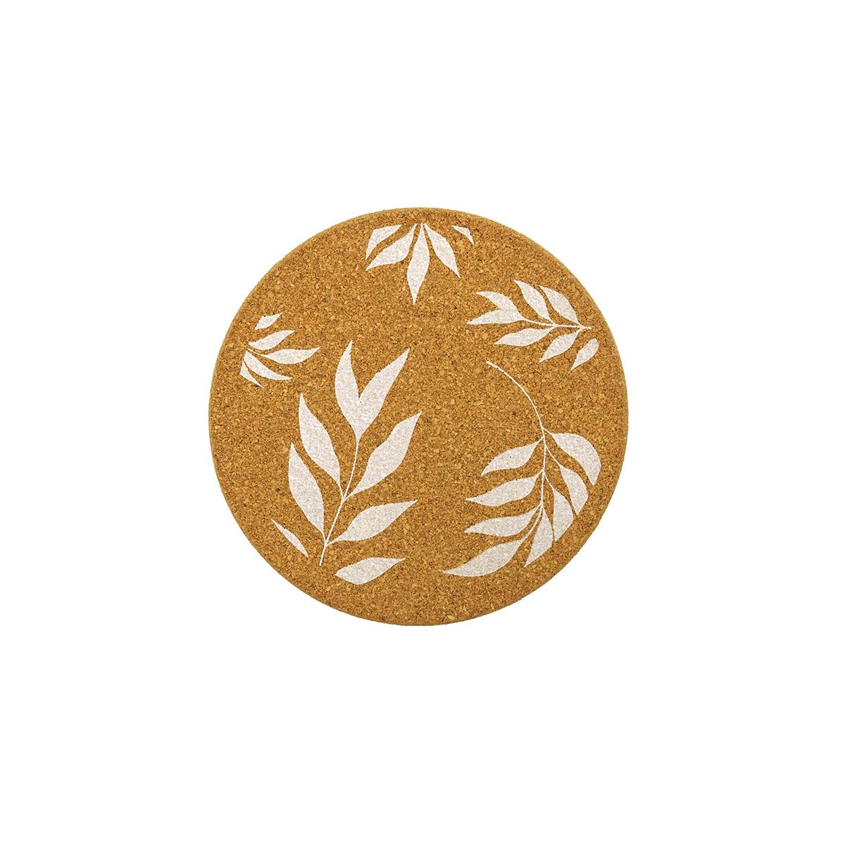 FACKELMANN 30996 Cork Coaster Round Coaster Flat Shelf Round Plate Decorative Coasters Cork 19 x 1 cm