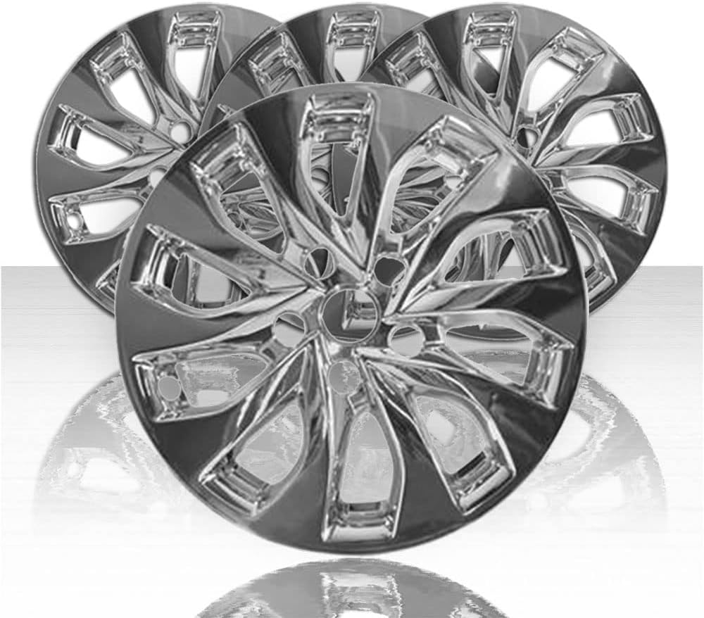 Auto Reflections Set of 4 16" 5 Double Spoke Wheel Skins for 2016-2021 Nissan Sentra SV - Chrome