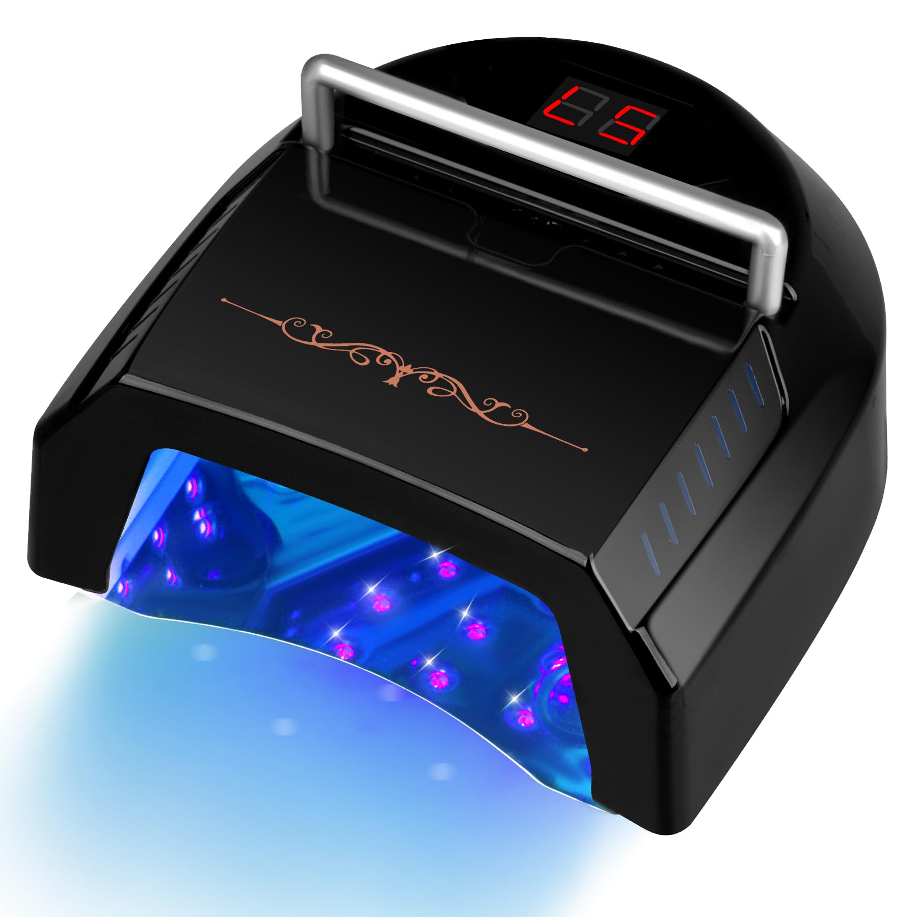 Photo 1 of HoMove UV LED Nail Lamp Professional, 72W Cordless Nails Lamp with Fan, LED Light for Gel Nails, Nail Dryer with 45 Beads, Perfect for Salon Manicure, Pedicure(Black)
