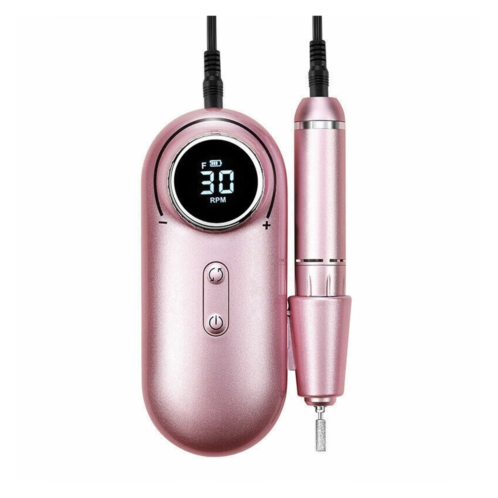 Taladro eléctrico para uñas Electric Nail Drill, New Design 30000 RPM Sander Equipment HD Display Manicure Machine Professional Lathe Set For Training And Home Use ,para uñas, manicura(Pink)