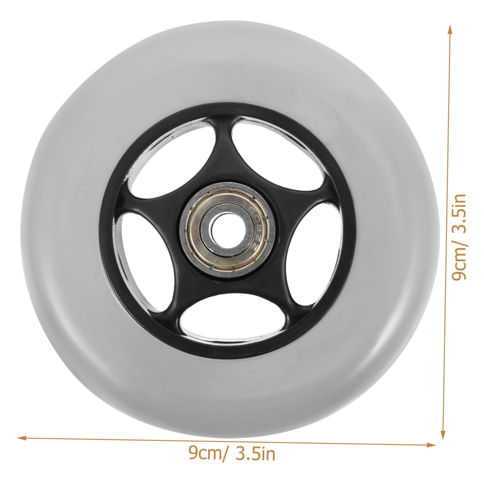 BESTYASH Heavy Duty Wheelchair Wheel Replacement Front Wheel 100mm Diameter Smooth Quiet Wear-Resistant