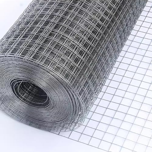 304 Stainless Steel Welded Wire Mesh 18mm Hole Square Hardware Cloth Fence Roll Garden Netting for Or Animal Control(1x2m)