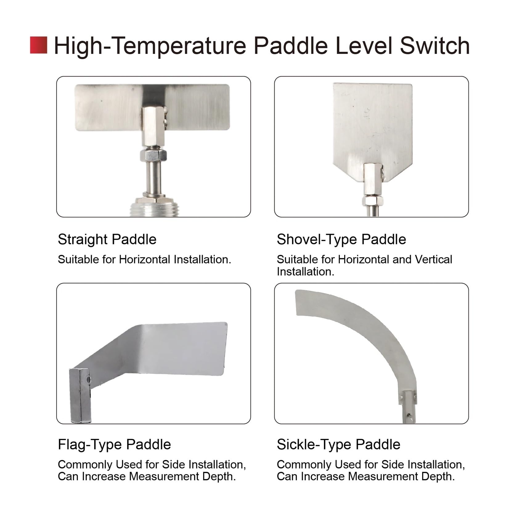 Rotationspaddel-Füllstandsensor Drehpaddel-Füllstandsschalter, 24 V, 110 V, 220 V, Pulvertrichter, Silobehälter, Füllstandssensor, Feststoff-Massenanzeigeschalter(B Blade,AC220V)