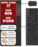 Computador Pc Intel Core i7 8GB SSD 512GB Hdmi Teclado e Mouse Cpu Desktop Strong Tech