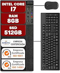 Computador Pc Intel Core i7 8GB SSD 512GB Hdmi Teclado e Mouse Cpu Desktop Strong Tech