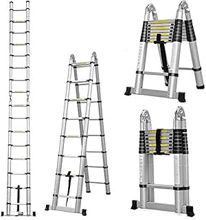 Telescoping Extension Ladder,Stepladder Folding Ladder Folding Ladder Multipurpose Ladder Aluminum Ladder Aluminum Telescopic Ladder Aluminum Stepladder Combination Ladder Comfortable Anniversary
