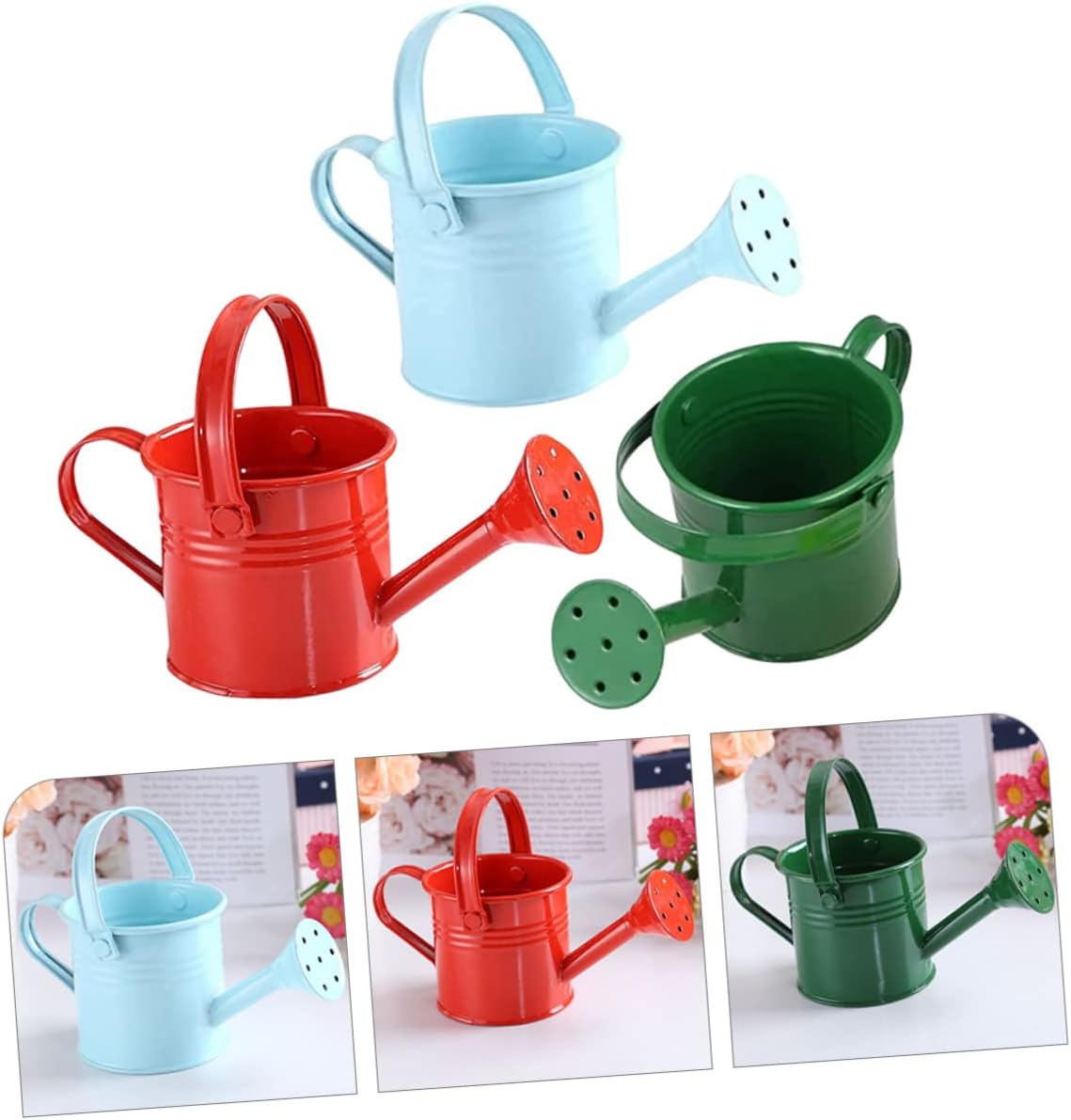 3pcs Boy Girl Watering Can Cute Cartoon Design Candy Colors for Boys and Girls Gardening Plant Mister Spray Bottle for Indoor and Outdoor Use Lightweight and Easy to Carry image 2