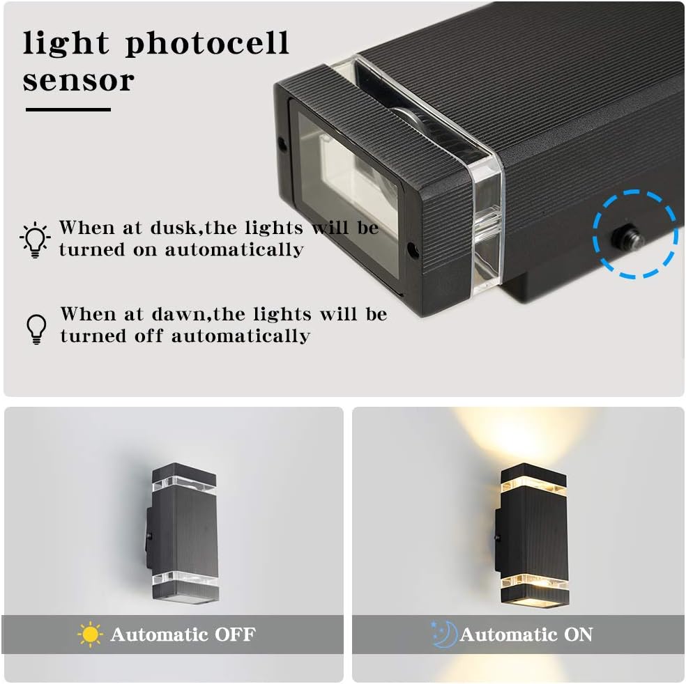 Hottest Sales LPINYE Dusk to Down Sensor Front Porch Light,Square Up and Down Lights Outdoor Wall Lights Exterior,Outdoor Wall Sconce Lighting, 14W 3000K with ETL Certified ,Bulb Included (Square Sensor(2 Pack)) Product Deal LPINYE Dusk to Down Sensor Front Porch Light,Square Up and Down Lights Outdoor Wall Lights Exterior,Outdoor Wall Sconce Lighting, 14W 3000K with ETL Certified ,Bulb Included (Square Sensor(2 Pack))