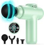 Mini Massage Gun, Pocket-Sized Deep Tissue Massager, 30 Speeds Handheld Muscle Massage Gun, Portable Percussion Massager with 4 Heads, Powerful Massage Gun Cordless the Ideal Gift for Mother's Day