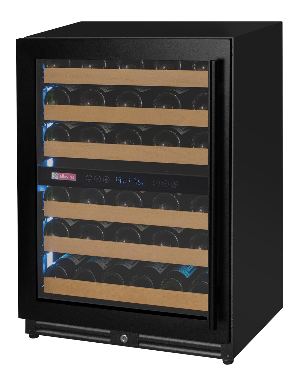 Allavino VSW5134D-2BL Wine Refrigerator, 2 Zone, Left Hinge