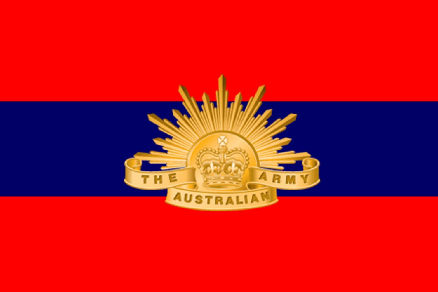 Drapeau Australien Support Commander Army grand format militaire
