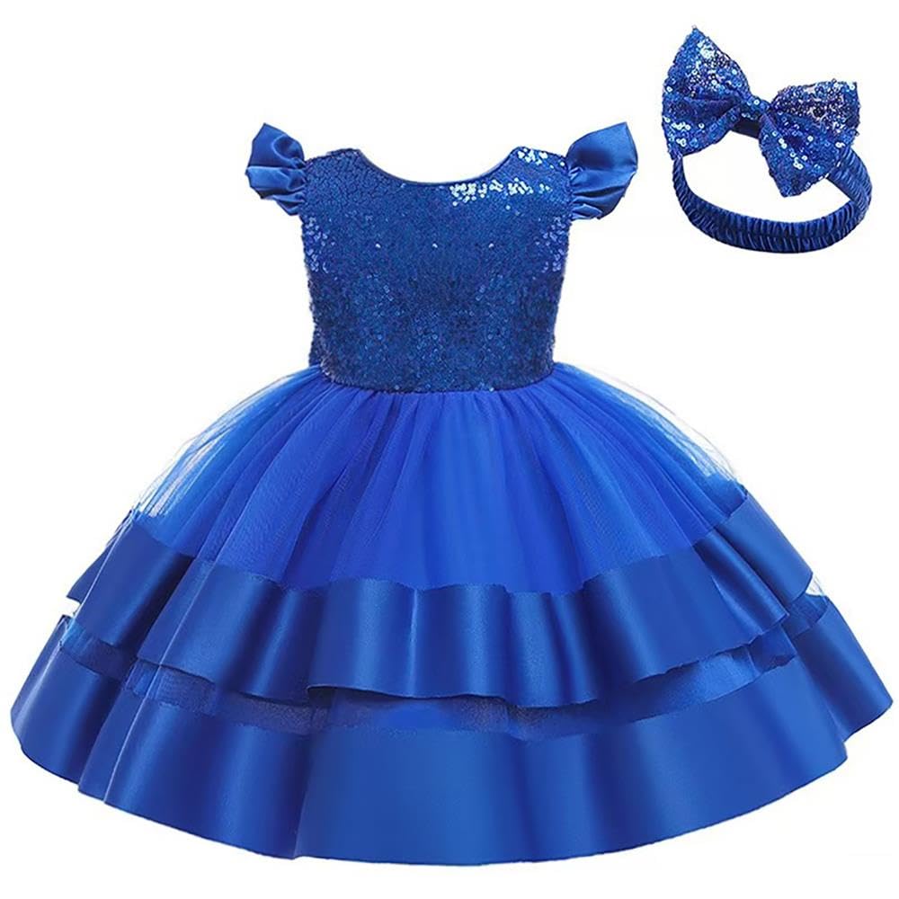 Lito Angels Weißes Mädchen-Kleid – Elegantes Tüll-Ballkleid Mit Spitze, Puffärmeln Und Abnehmbarer Schleife, Für Hochzeit & Party