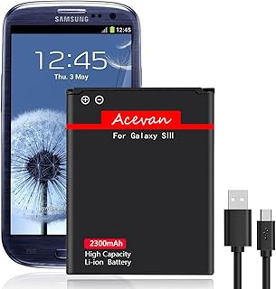 Galaxy S3 Battery Acevan Replacement Battery for Samsung Galaxy S3, EB-L1G6LLU, Verizon I535, Sprint L710, AT&T I747, T99...