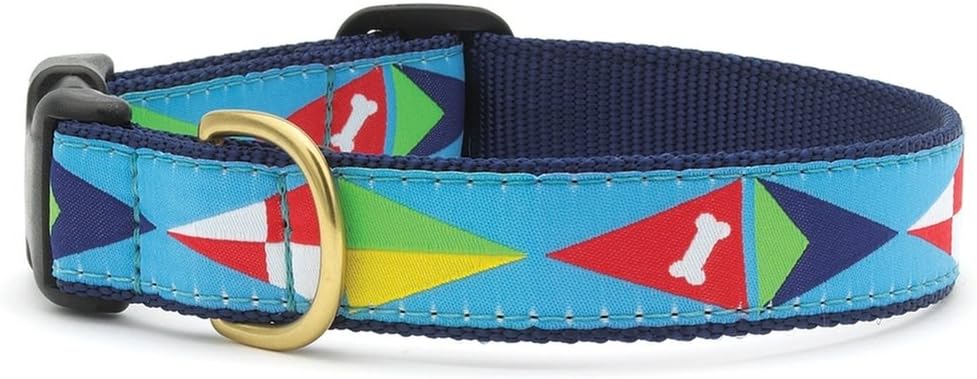 Animal World Sail Flags Dog Collar - Medium
