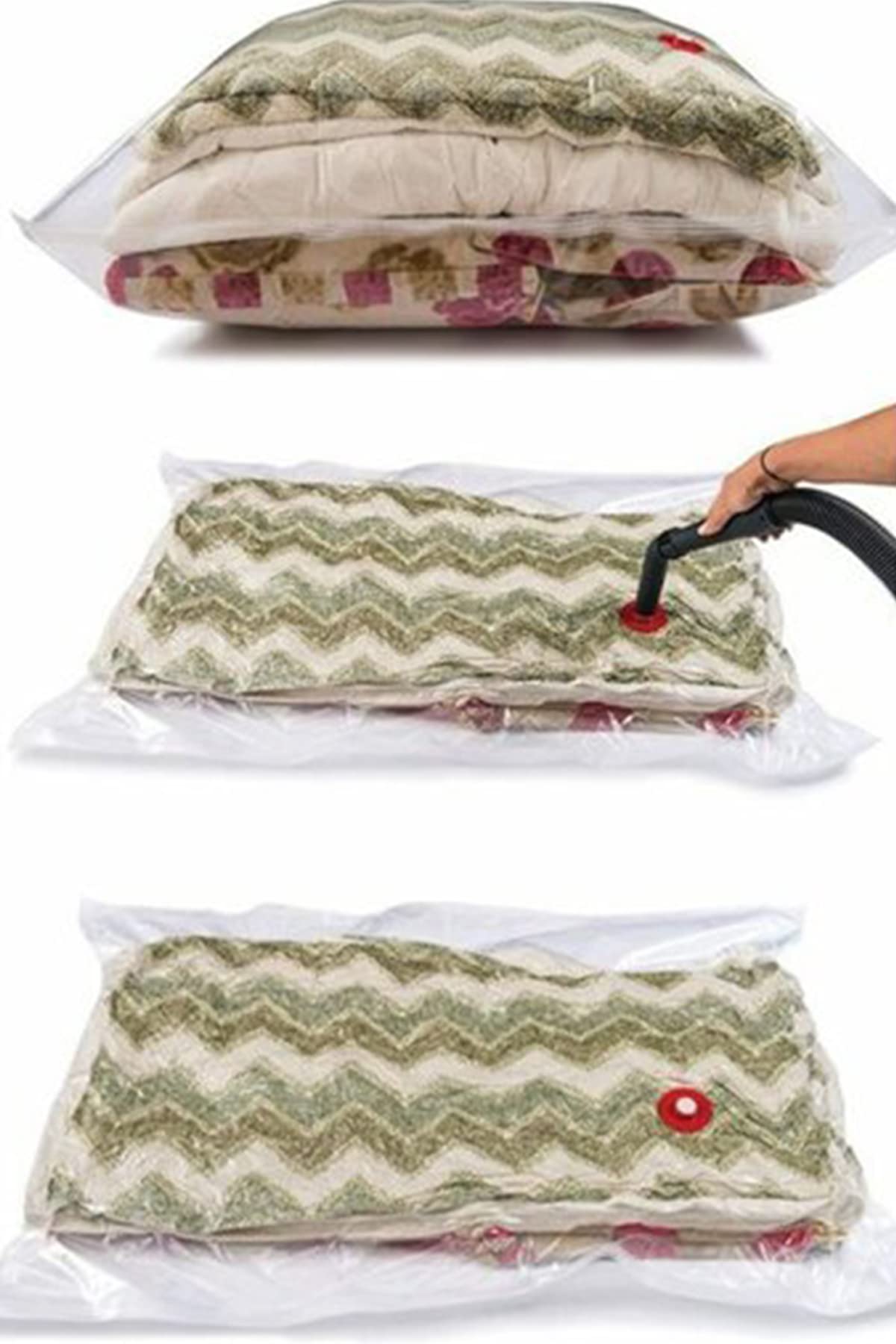 Mobee Büyük Boy Vakumlu Hurç Yorgan Hurcu Vakumlu Hurc Poşet Saklama Torbası - 73 x 130 cm 1410