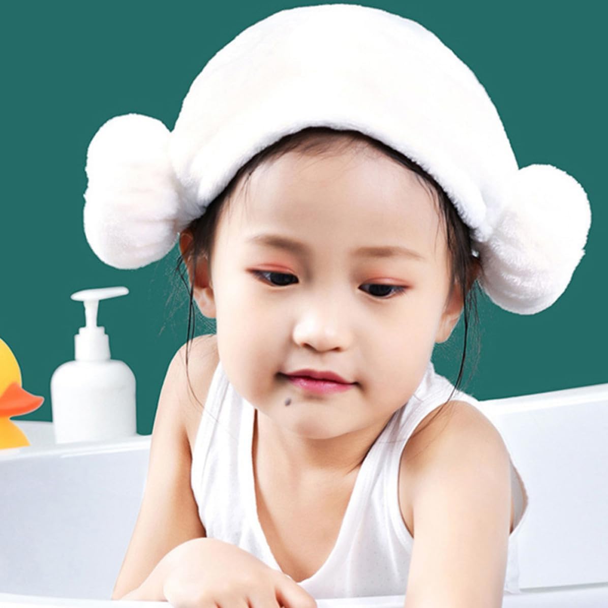 Hair Drying Towel Hat, Cotton Elastic Wrap for Wet Hair