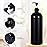 Yebeauty Pump Bottle Dispenser, 33.8oz 1000ml Empty Plastic Shampoo and Conditioner Dispenser, Refillable Shower Soap Dispenser Pump Bottle Containers for Bathroom Kitchen Home, 2 Pack Black