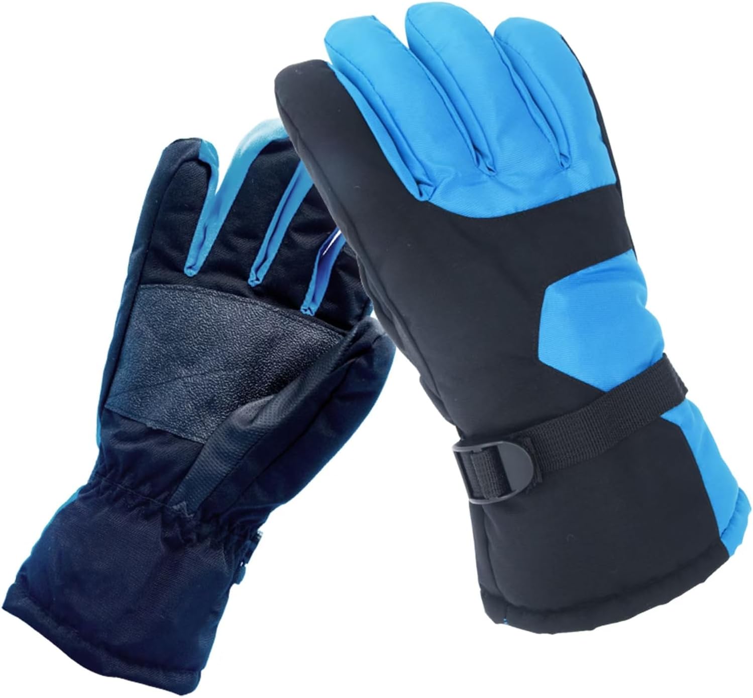 Adult Unisex Waterproof & Wear-Resistant Ski Gloves, Warm & Multifunctional, Anti-Slip, Blue, F