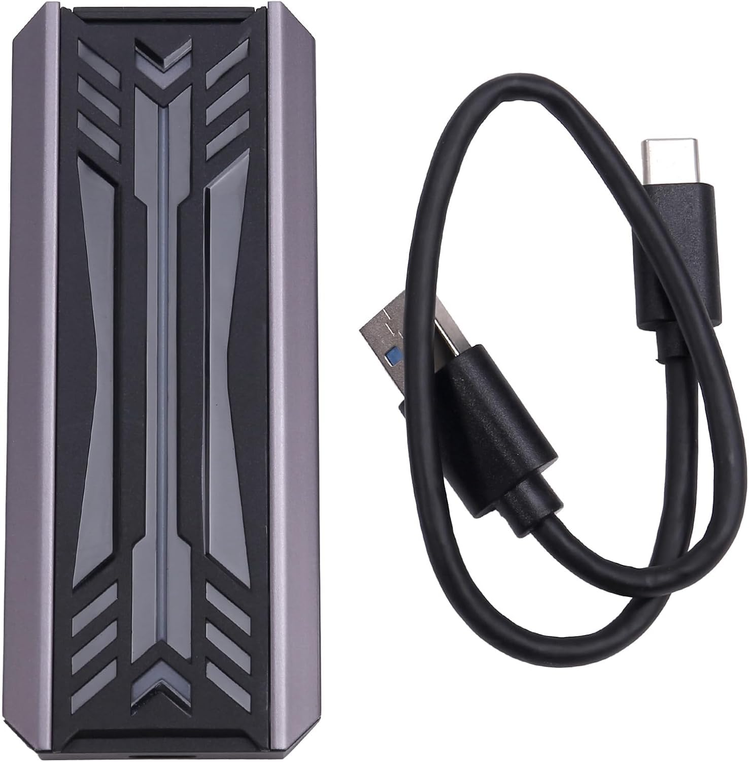 AB M.2 Nvme PCIE NGFF SATA SSD Enclosure, 10Gbps USB3.1 Gen2 Portable SSD Enclosure Case for SATA 2230/2242/2260/2280 SSDs, RGB Lights, for Windows, for Linux, for OS X-image-8