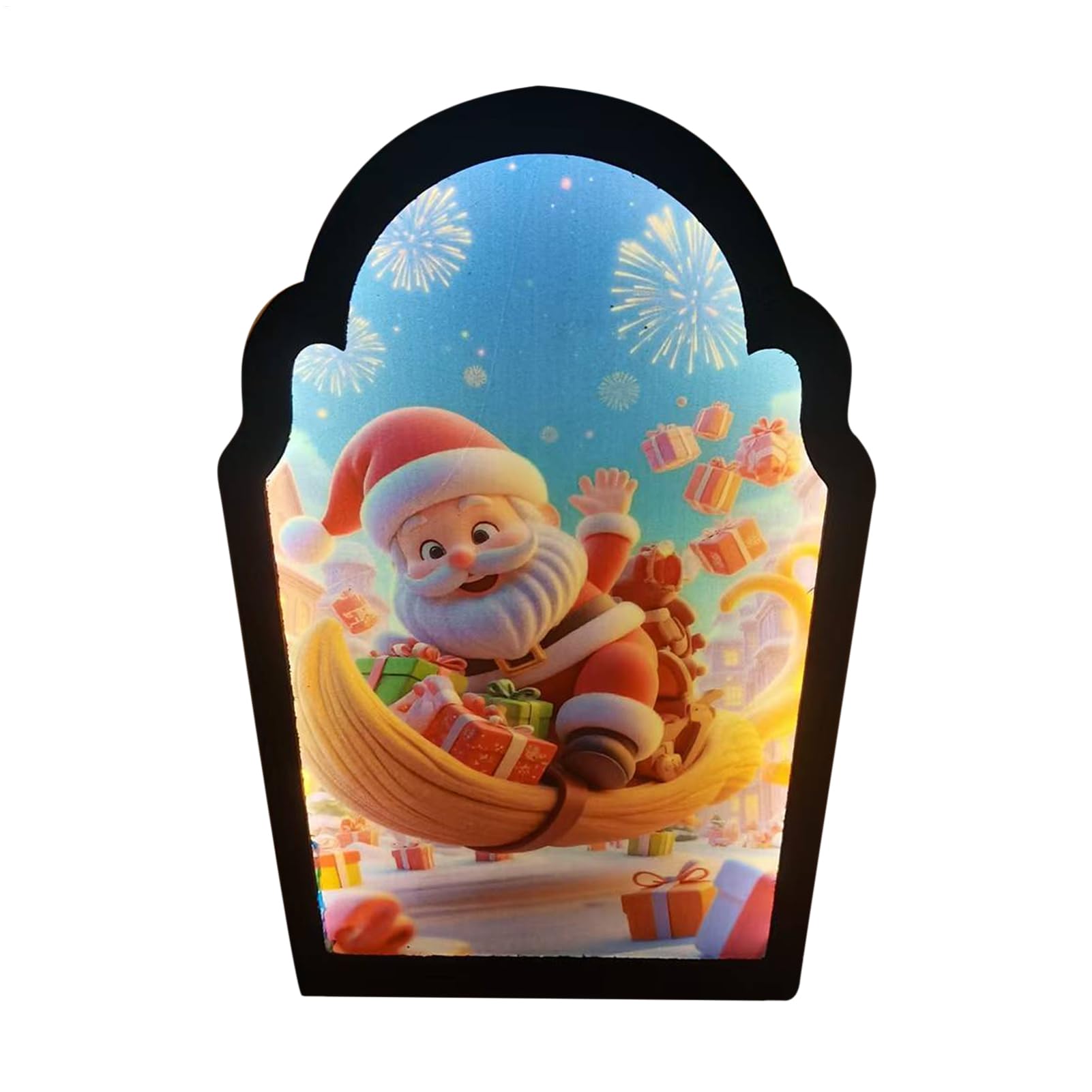 Luce notturna a forma di albero di Natale, lampada da tavolo decorativa a forma di stella, piccola lampada per albero festivo, illuminazione invernale suggestiva