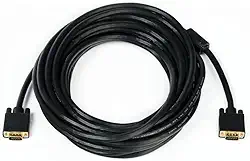 Cabo VGA 5M SVGA com Filtro - PC-MON5002, Plus Cable, Preto