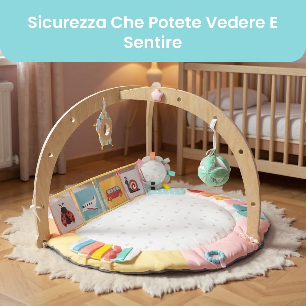 Oh My Baby Palestrina per Neonato | Tappeto attività per Bambini | Tappeto neonato montessori | Tappeto gioco Bambini