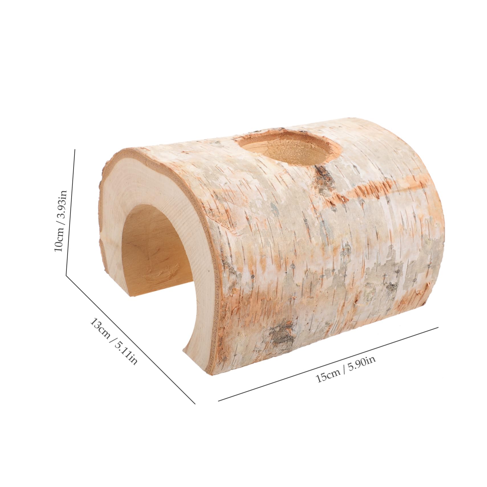 Kisangel Hamster Tunnel Birke Naturholz Spielzeug Für Kleintiere Als Versteck Und Kauspielzeug Außen Innen Und Langlebig Für Hamster Meerschweinchen Und