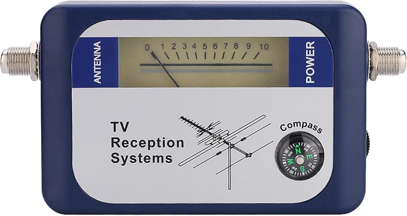 ZJchao TV Antenna Signal Strength Meter, TV Aerial Signal Tester Antenna Signal Meter Satellite Finder Strength Mini Finder Digital Aerial Terrestrial TV for Satellite Antennas Signal Watching