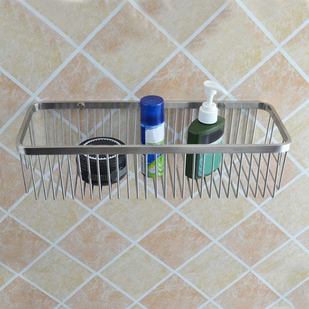 Cestino portaoggetti da appendere in acciaio inox per bagno, cucina, bagno, doccia, da appendere alla parete