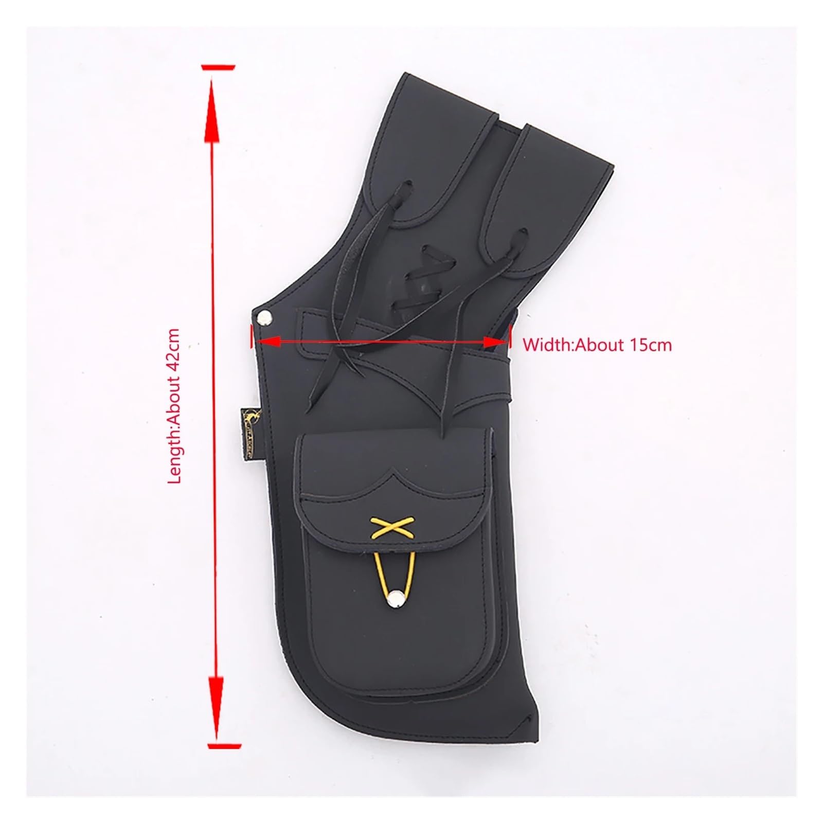 MRKU Porta frecce da tiro con L'Arco, Borsa da Schiena, Marsupio, Cintura, Fianchi, in Pelle, Tradizionale, Fatto a Mano, Tracolla, Pelle Bovina, Dorso