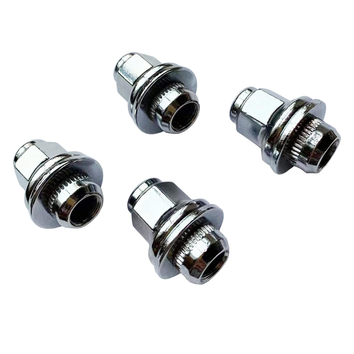 Replacement Alloy Locking Wheel Nuts Chrome Lug Bolt Stud M12 x 1.5 Thread (4 PCS)