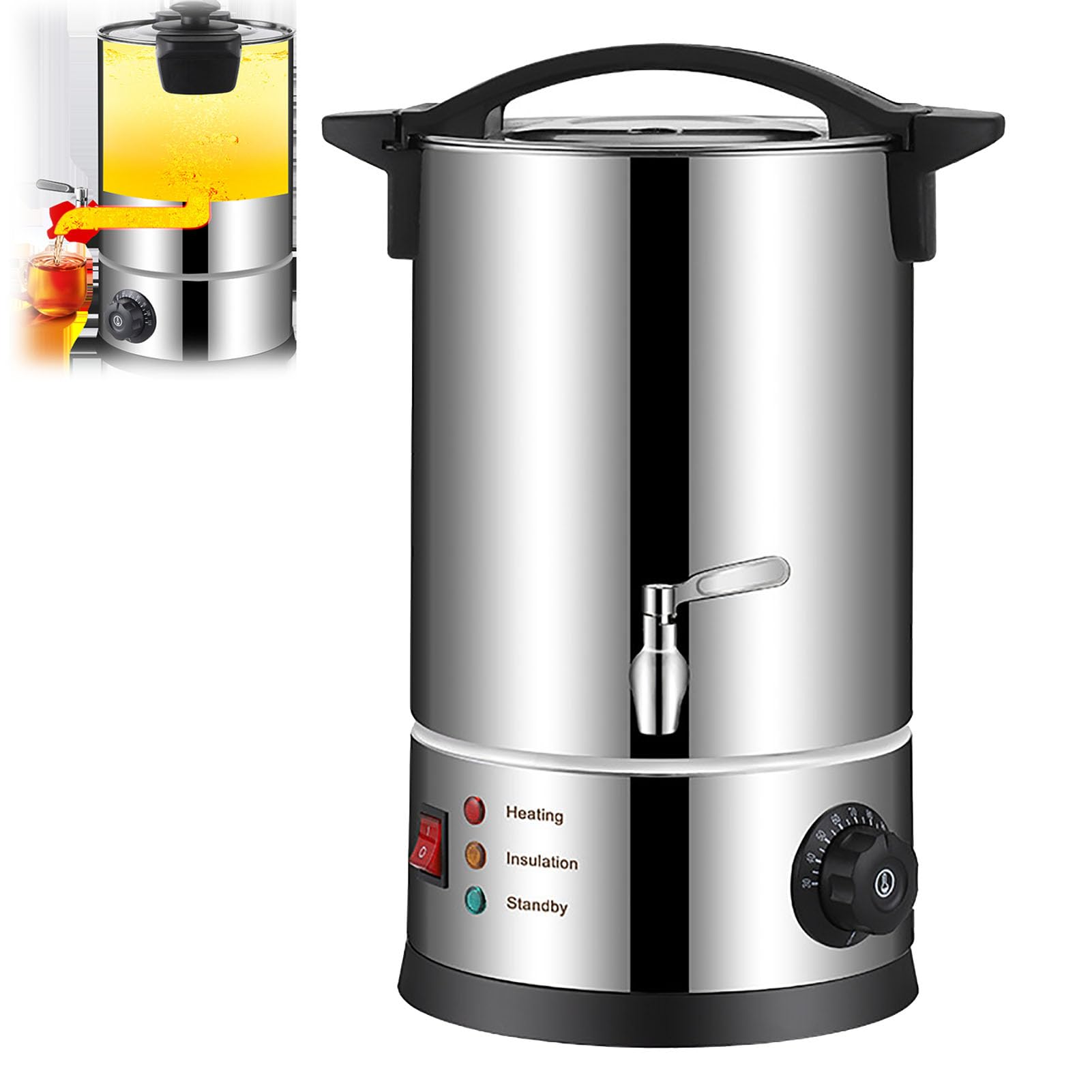 5l/9l/15l Komercyjny Wosk Do Produkcji świec, Elektryczny Zestaw Do Tyłu Wosku Do Produkcji świec, Z Kontrolą Temperatury I Odporną Na Ciepło Uchwyt(Size:15L,Color:srebrny)