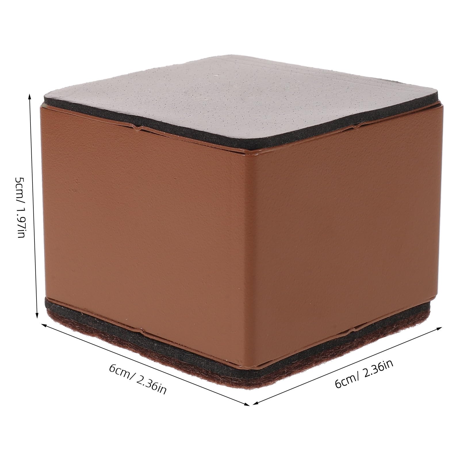 MERRYHAPY 4 Piezas Almohadillas Adhesivas para Patas de Muebles de Acero al Carbono Cuadradas con Fieltro Protección Antideslizante para Mesas y Sofás Fácil Instalación y Durabilidad