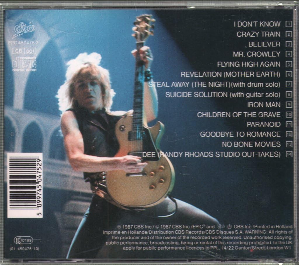 OZZY OSBOURNE - RANDY RHOADS T R I B U T E (album