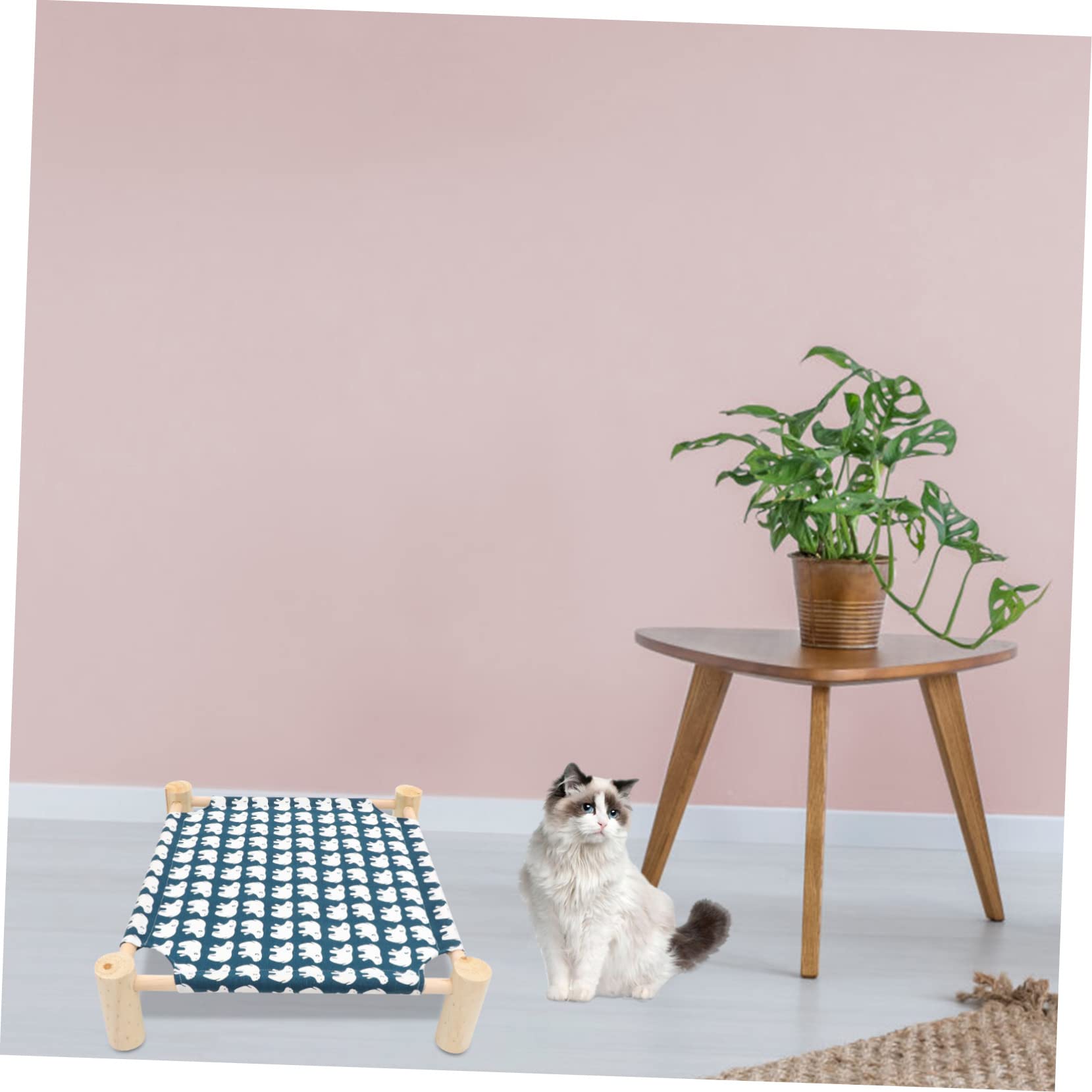 Chat Surélevé Hammock Amovible Rafraîchissant pour Petits pour Intérieur Extérieur