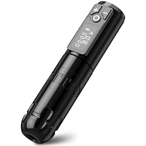 Miniatura 28 de Ambition Máquina de cartucho de tatuaje con bolígrafo de batería giratoria de soldado con 2400 mAh de potencia inalámbrica Japón Motor sin núcleo