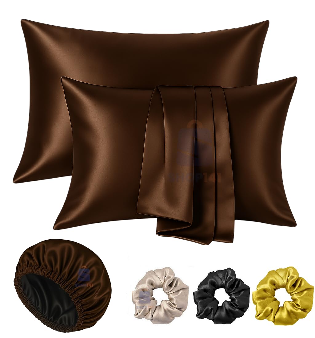 Satin Silk Pillow Cover Set - Hair & Skin Protection -15