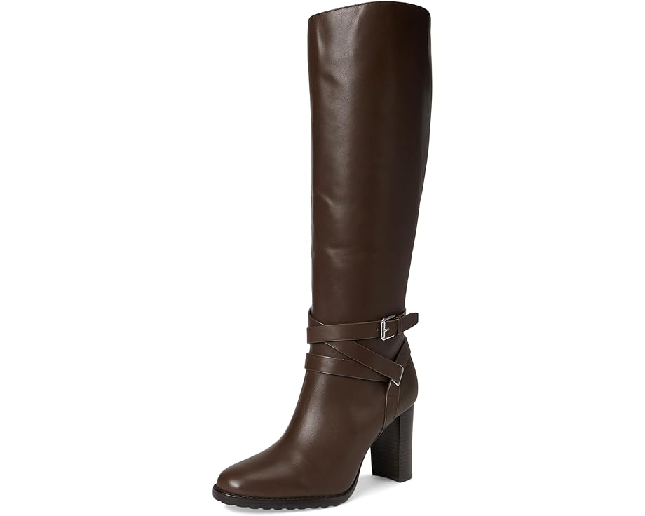Lauren Ralph Lauren Collins Calfskin Tall Boots Heel - Front View