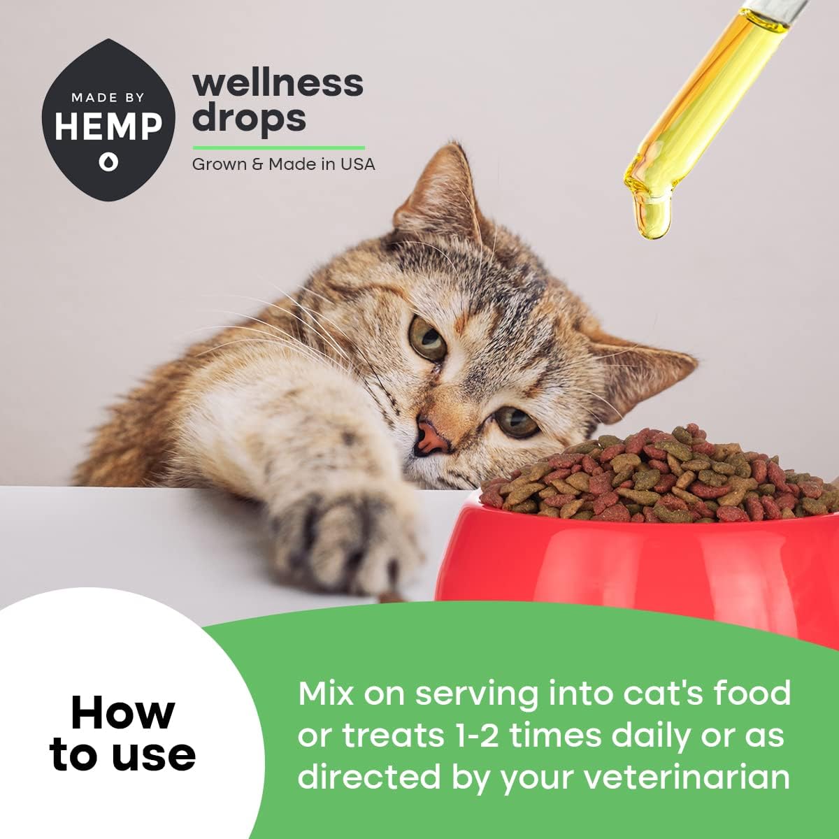 Made by Hemp - Bundle - 500mg Calming Drops for Cats and 500mg Natural Pet Paw Balm : Pet Supplies