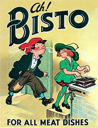Ah bisto for all meat dishes retro shabby chic vintage style framed print vintage style picture wall plaque sign (A4)