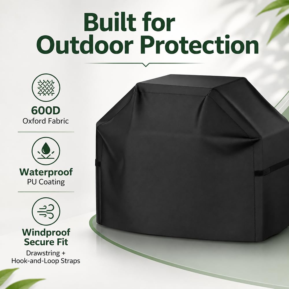 Funda para Barbacoa para 32‑Inch 4‑Burner Freestanding Propane Gas Grill 2016–2026, Oxford 600D Protección BBQ Exterior Impermeable Todo Clima, con Bolsa de Almacenamiento