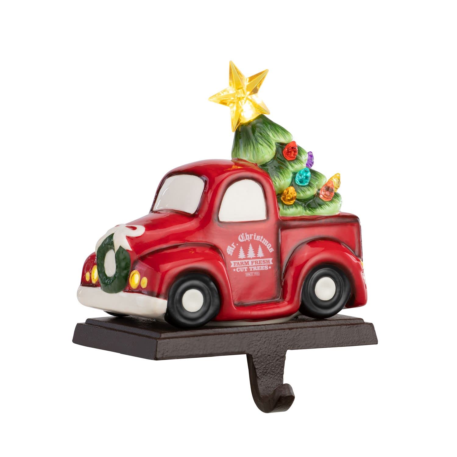 Red truck christmas stocking holder Clearance