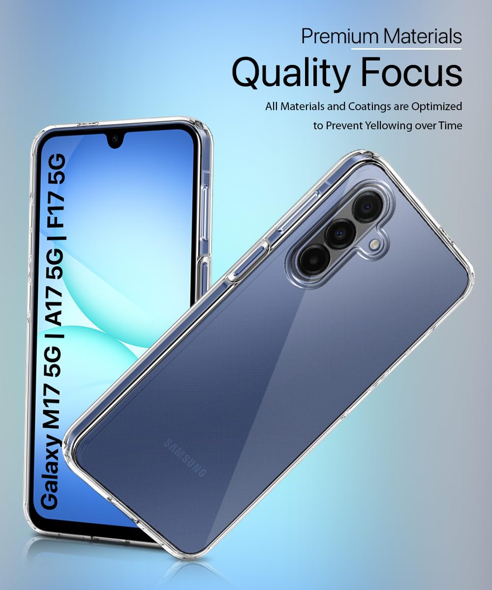 WOW IMAGINE Transparent Back Cover Case for Samsung Galaxy M17 5G | A17 5G | F17 5G | Raised Bumps for Full Device & Camera Protection Shockproof TPU Silicone Back Case Mobile Cover – Transparent — Amazon image 7