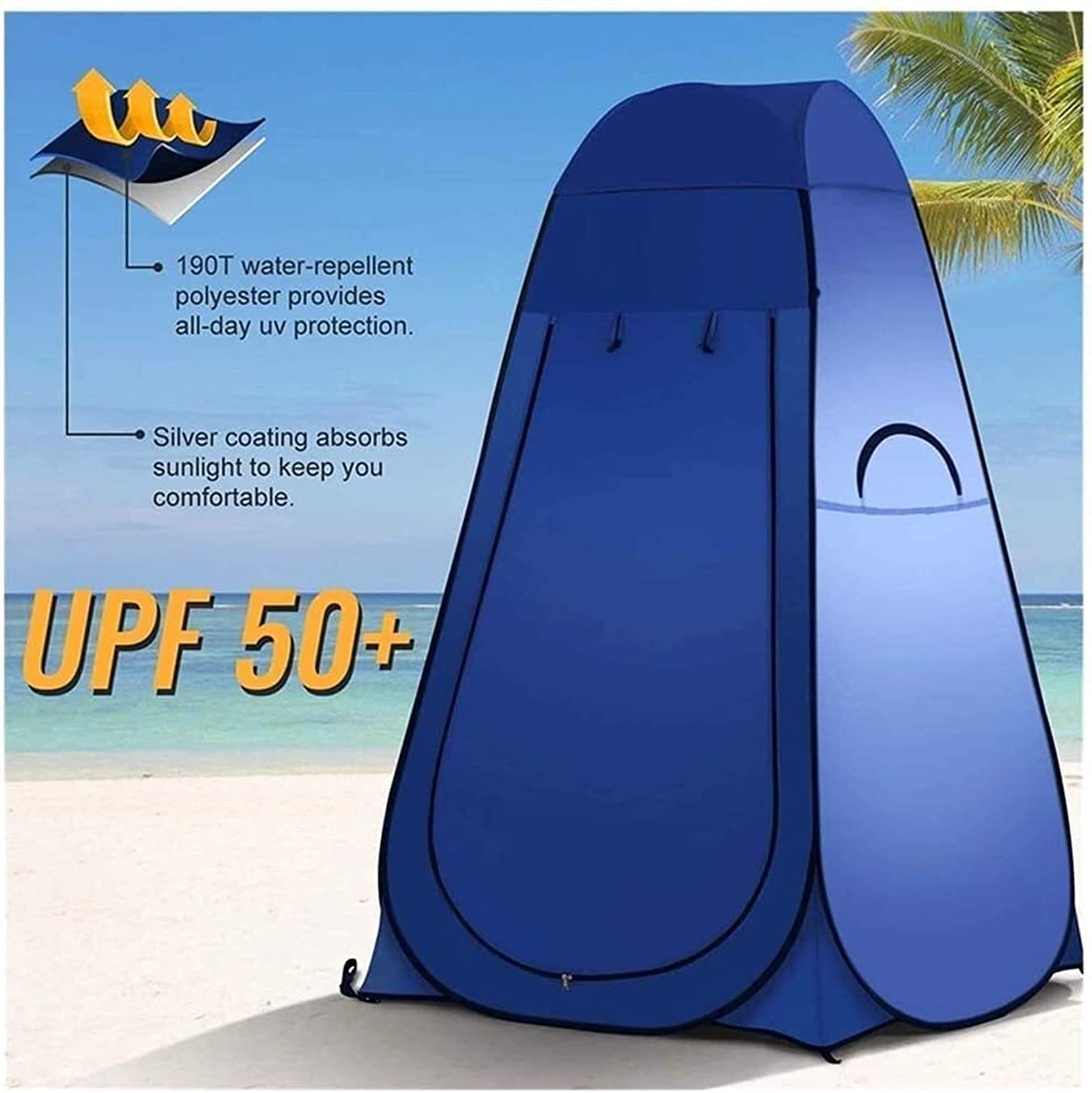 Toilettenzelt Pop Up Campingzelte Mobiles Sichtschutz-Toilettenzelt Im Freien Wasserdichtes Pop-Up-Zelt Wasserwechsel-Duschzelt Camping Aus Tragbarer Aufbewahrung Pop-Up-Zelte
