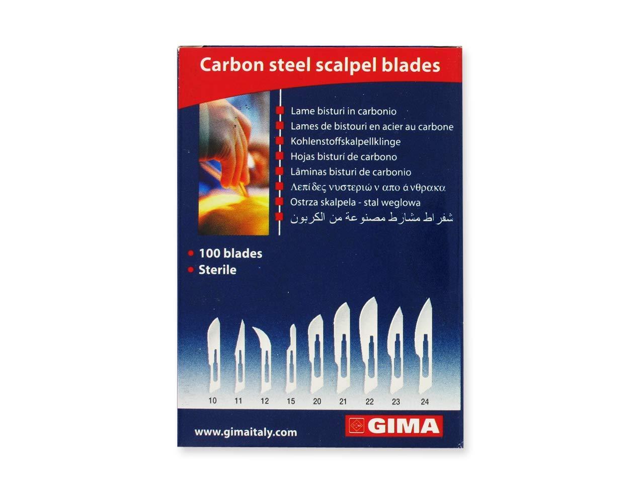 GIMA - Sterile Einwegklinge, aus Kohlenstoffstahl, Nr. 15, 100-er-Pack, 27003