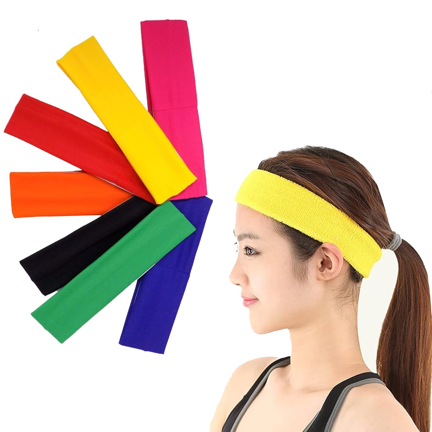 Pelo Hair Bands Headbands for Women Workout Yoga Running Sports Elastic Hair Bands For Tennis Players For Men And Women Set Of 6 Multicolor Pack Of 1 (B07M5SZ8L6) Amazon Price History, Amazon Price Tracker