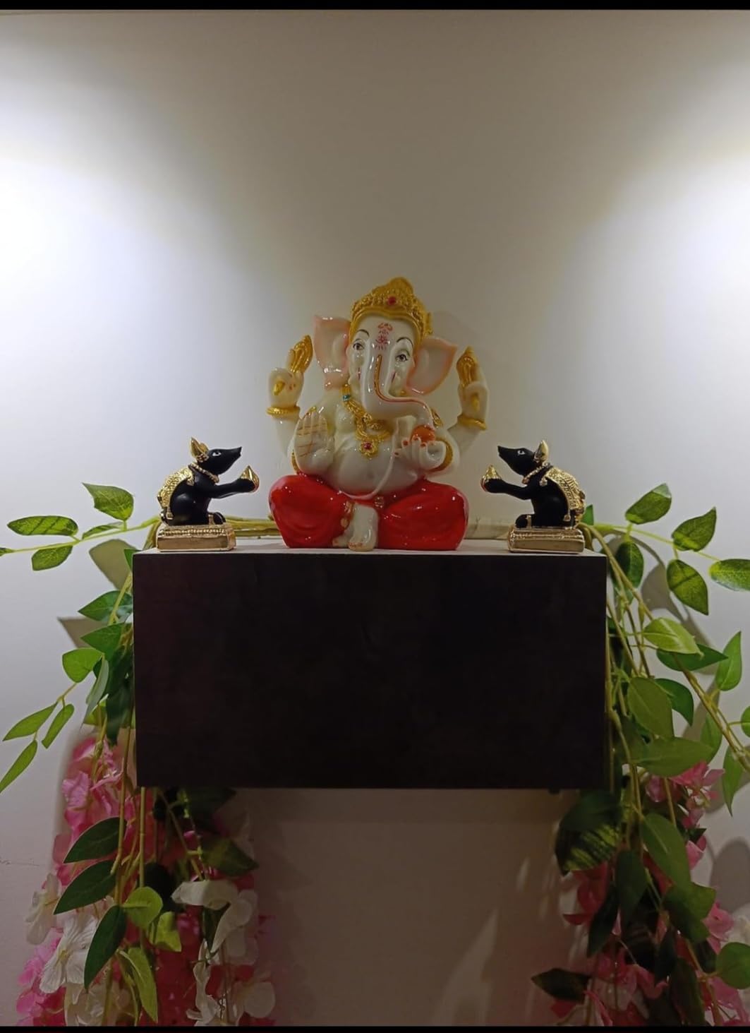 Statue De Mushak (souris) Dorée Pour Ganesh - Décoration Pooja, Métal, Idéal Cadeau (Golden)