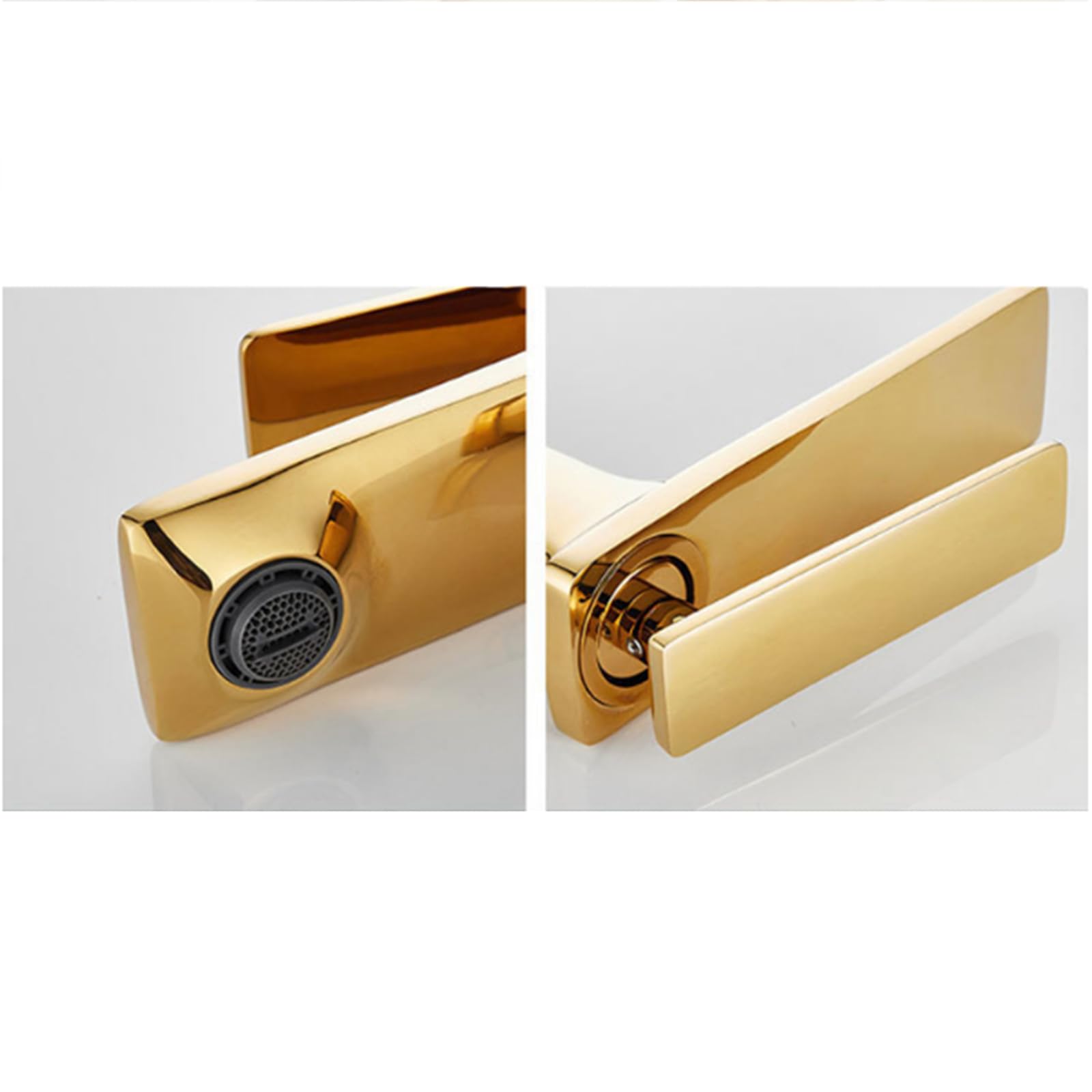 Badezimmer Waschtischarmatur Mischbatterie Einhebel Armatur Waschbecken Hoch Wasserhahn Waschbecken Einloch Warm Und Kaltmischbatterie Komplett Aus Kupfer,Gold,hoch